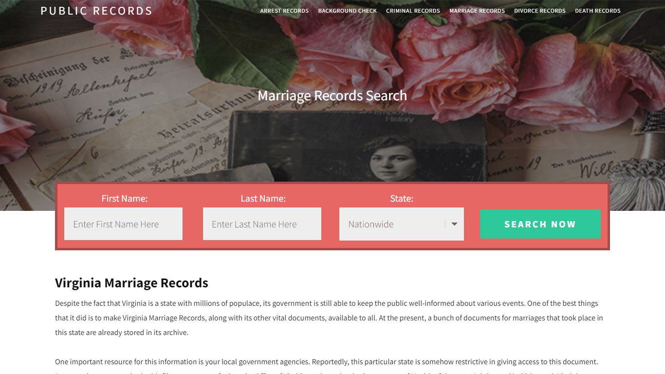 Virginia Marriage Records | Enter Name and Search. 14Days Free